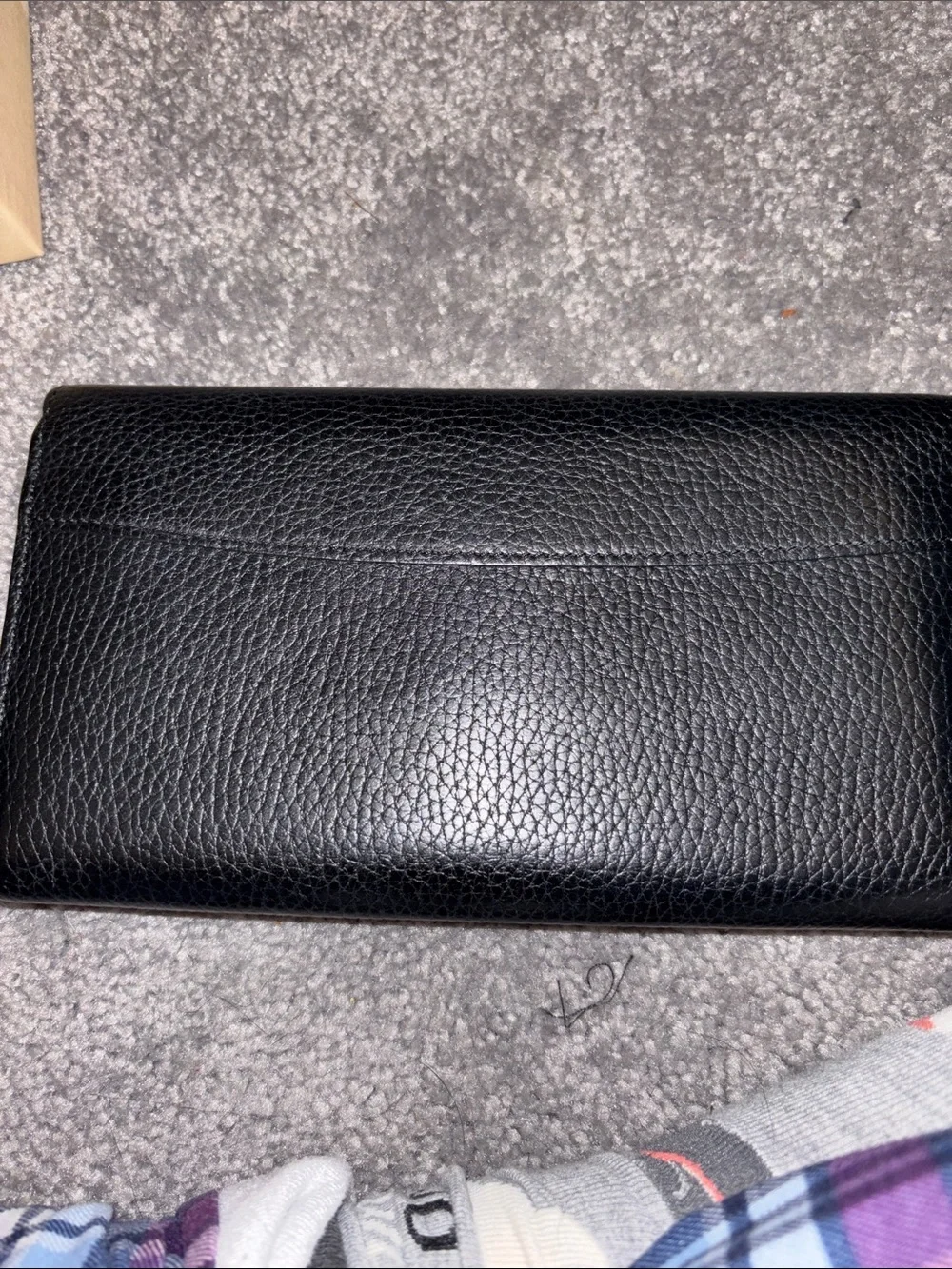 Louis Vuitton Black Leather Continental Wallet with Gold Accents - Picture 9 of 9